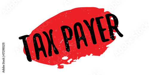 Tax Payer rubber stamp. Grunge design with dust scratches. Effects can be easily removed for a clean, crisp look. Color is easily changed.