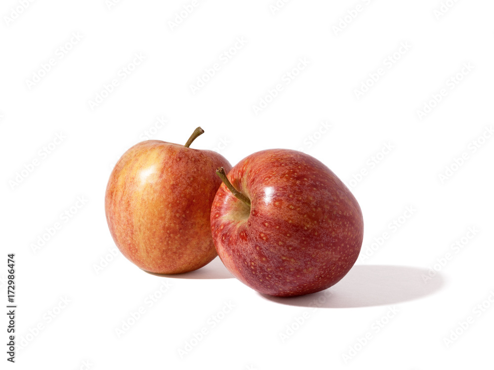 Close-up of half Red Apple isolated on white background Close-up of half Red Apple isolated on white background