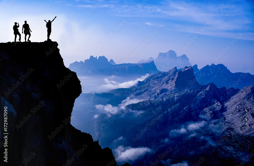 Fototapeta premium peak mountaineering success