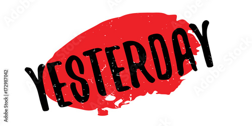 Yesterday rubber stamp. Grunge design with dust scratches. Effects can be easily removed for a clean, crisp look. Color is easily changed.