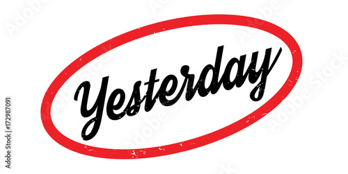 Yesterday rubber stamp. Grunge design with dust scratches. Effects can be easily removed for a clean, crisp look. Color is easily changed.