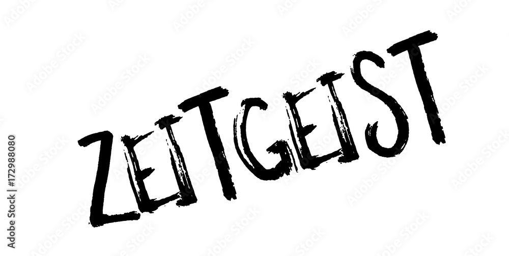 Zeitgeist rubber stamp. Grunge design with dust scratches. Effects can be easily removed for a clean, crisp look. Color is easily changed.