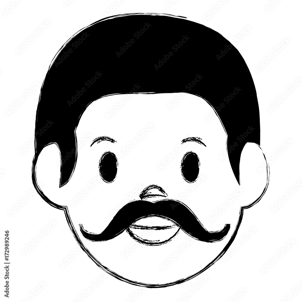 young man head avatar character young man head avatar character