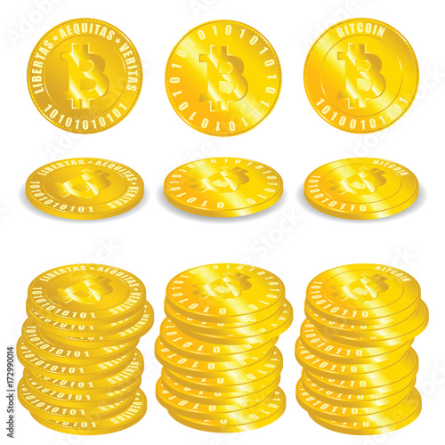 bitcoin virtual money illustration