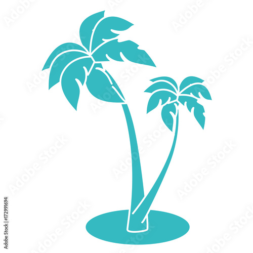 tree palm beach isolated icon