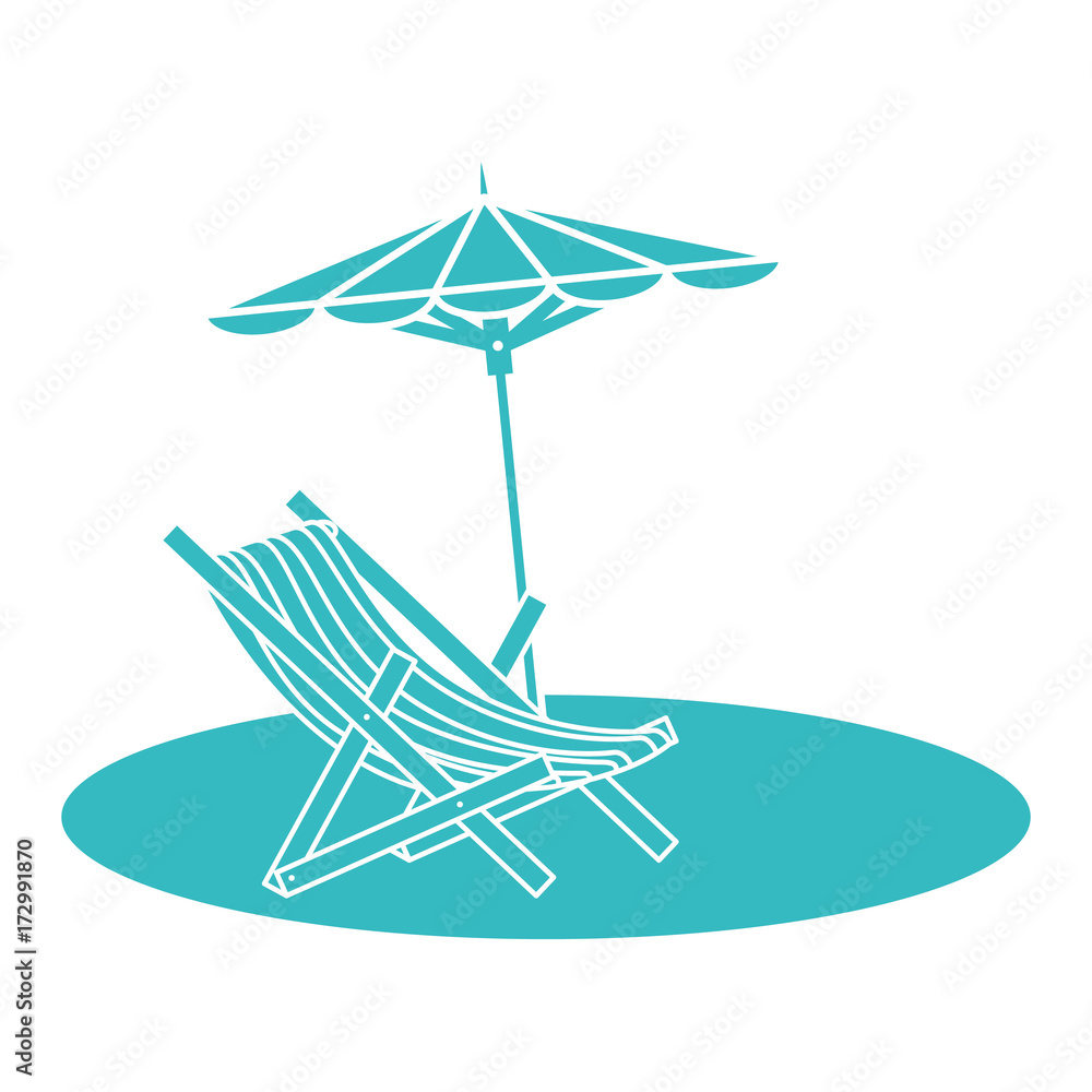Fototapeta premium beach umbrella with chair