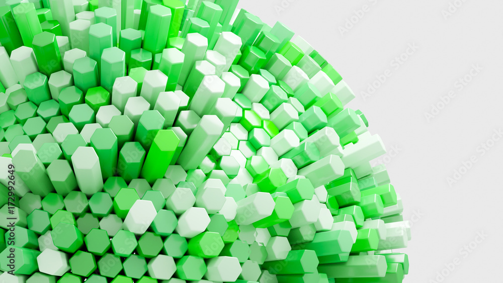 Fototapeta premium Abstract 3D Hexagon background 