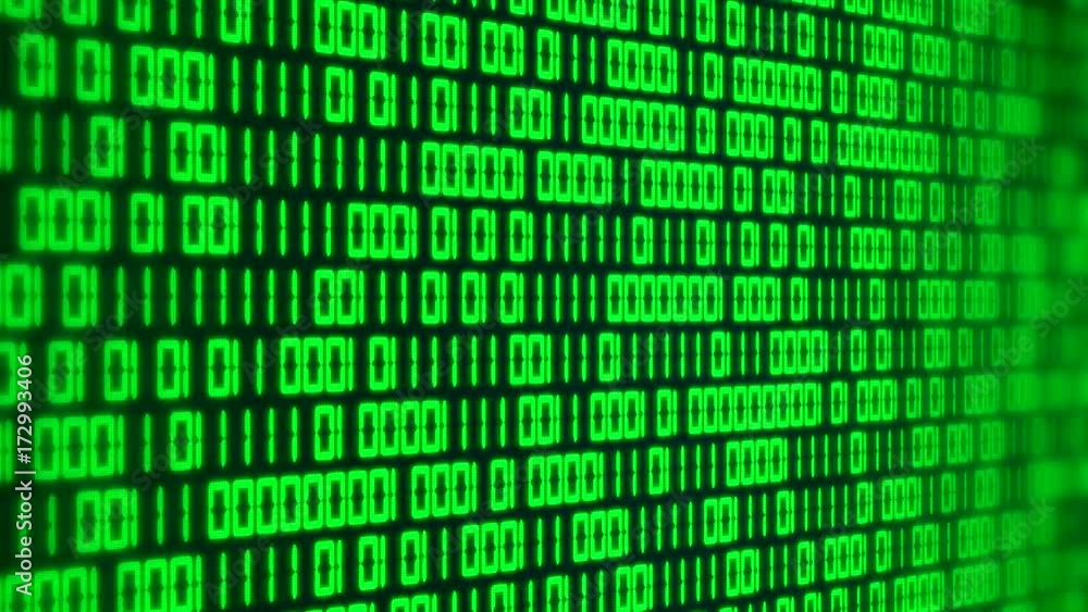 3d animation of a green binary code. Motion background - depth of field. 3d animation of a green binary code. Motion background - depth of field.