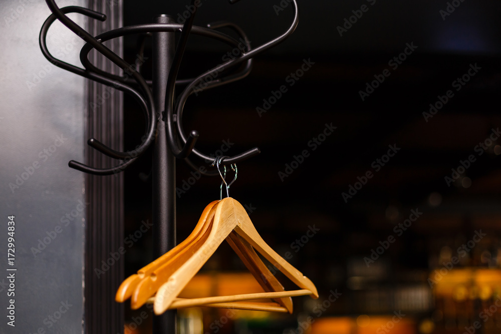 Wooden Floor Hanger with Hangers