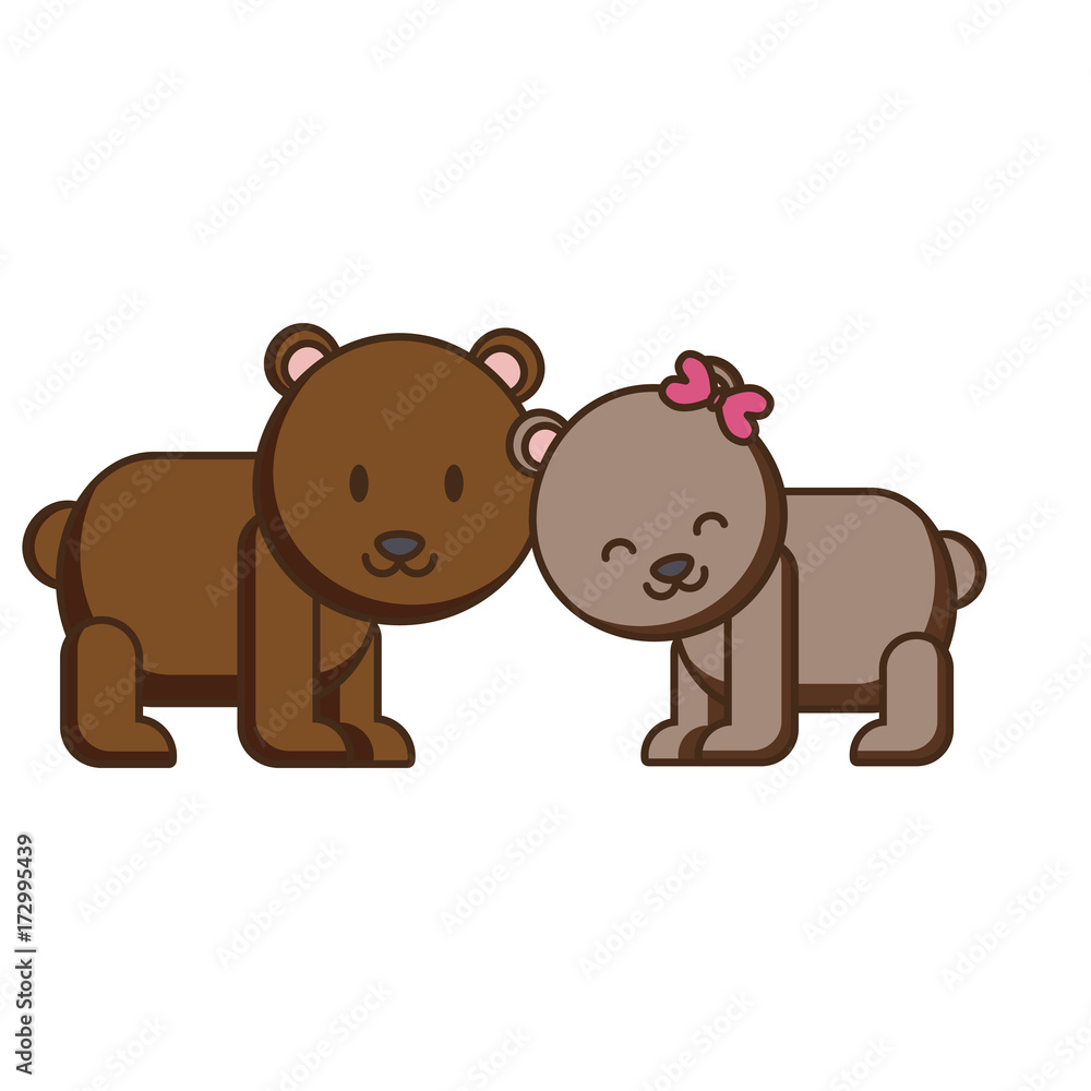 Obraz premium cute bears icon