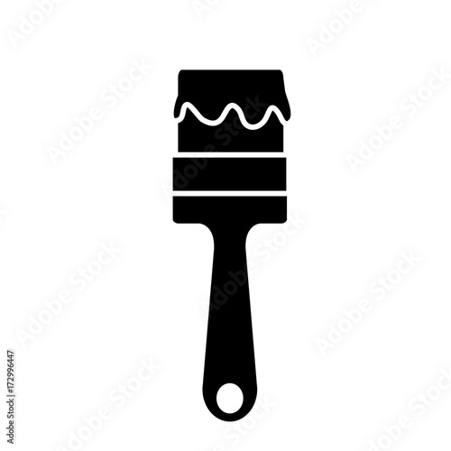 Construction paint brush icon vector illustration graphic design