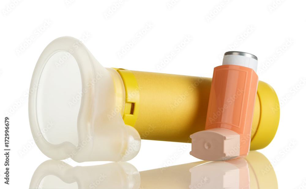 Inhaler spacer for kids isolated on white Stock Photo Adobe Stock
