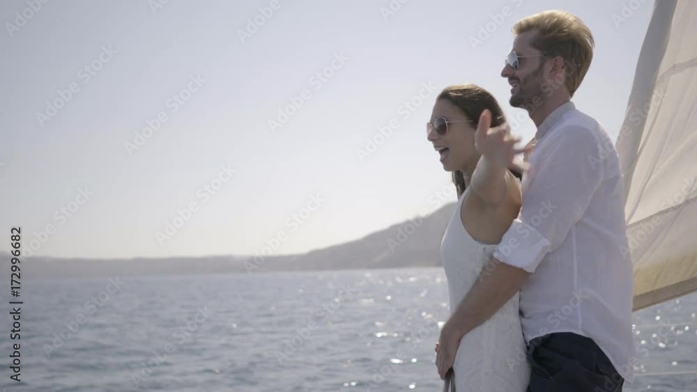 4k travel video happy honeymoon couple on sailing catamaran enjyoing sunny summer day
4k travel video happy honeymoon couple on sailing catamaran enjyoing sunny summer day