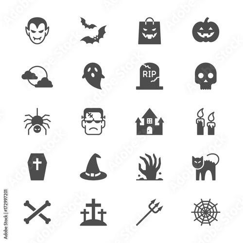 Halloween flat icons