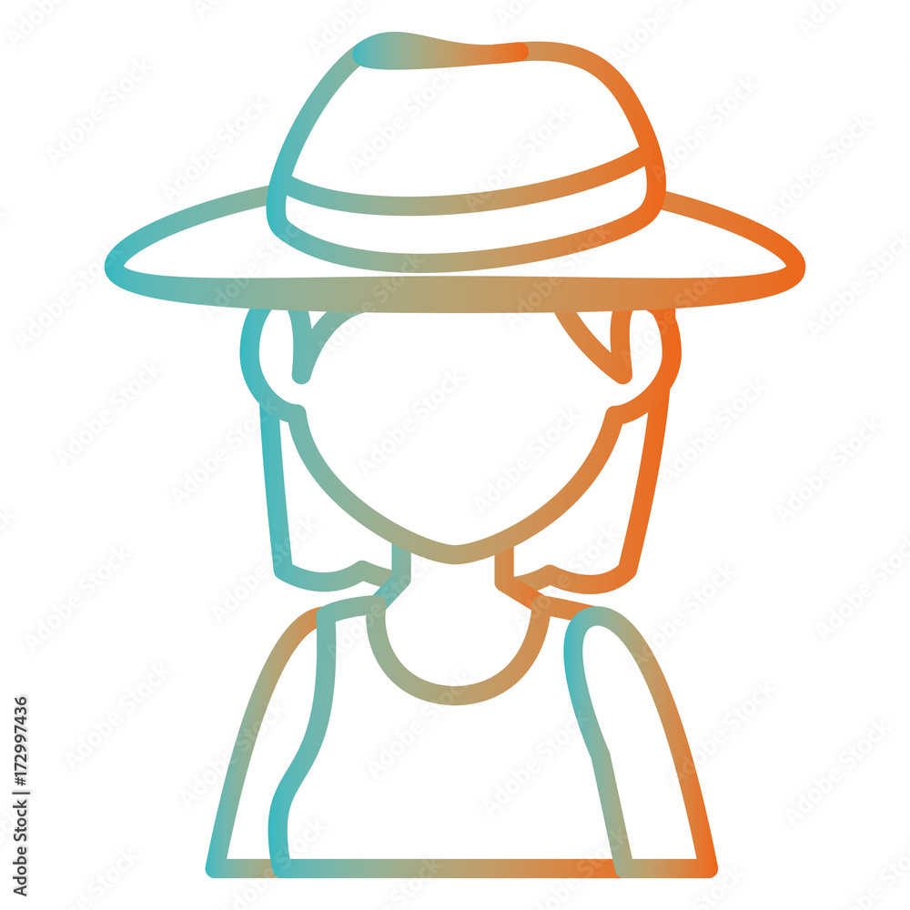 beautiful woman with cap tourist avatar character beautiful woman with cap tourist avatar character
