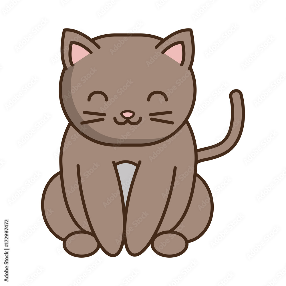 Obraz premium cute cat icon