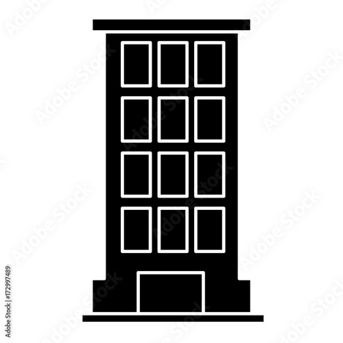 City building edifice icon vector illustration graphic dsign