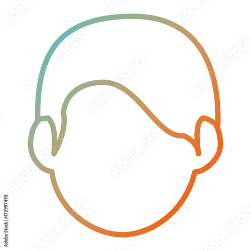 young man head avatar character