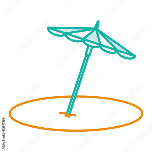 beach umbrella isolated icon © Gstudio