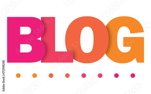 "BLOG" Overlapping Letters Vector Icon