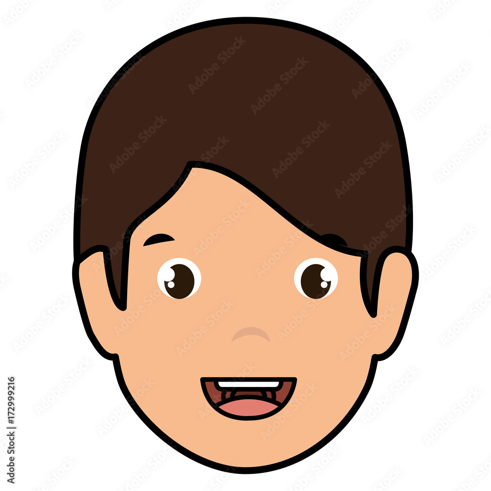 young man head avatar character