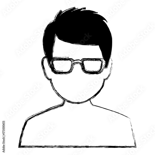 young man shirtless avatar character