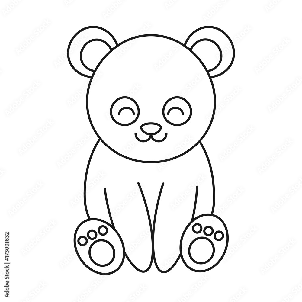 Fototapeta premium cute panda bear icon