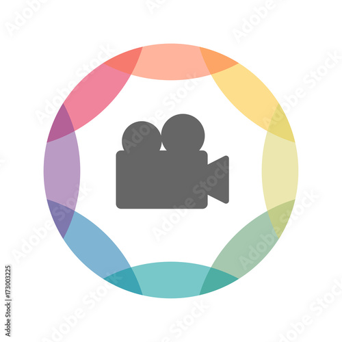farbiges Icon - Projektor - Kino