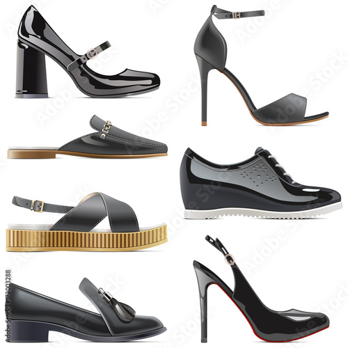 Vector Black Shoes