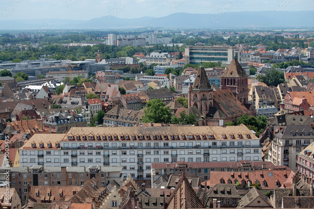 Obraz premium The view from Strasbourg Cathedral, France