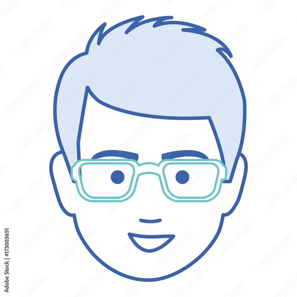 young man head avatar character