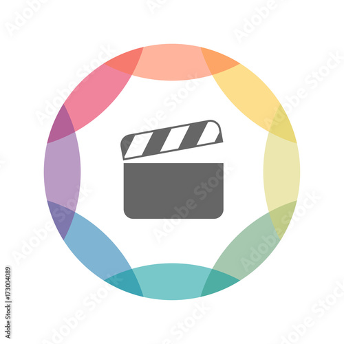 farbiges Icon - Filmklappe