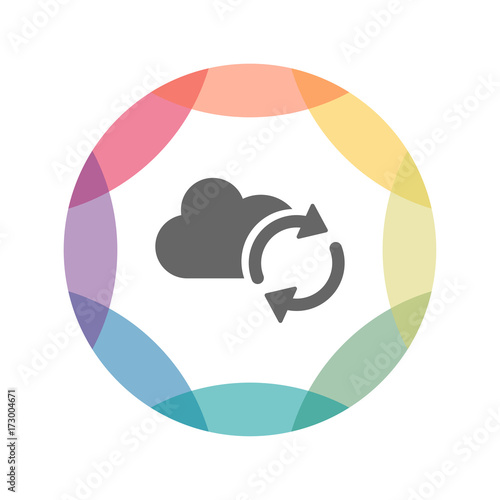 farbiges Icon - Wolke - Synchronisation