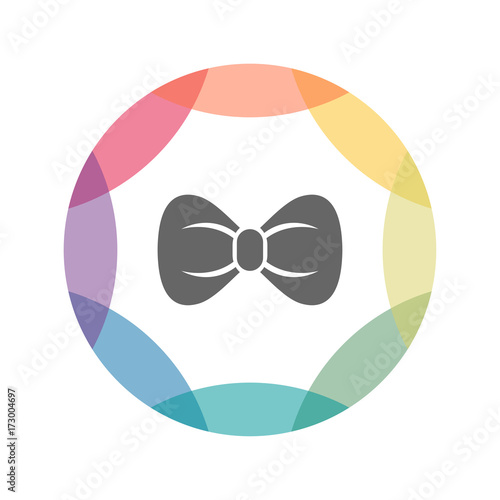 farbiges Icon - Schleife - Fliege - Anzug