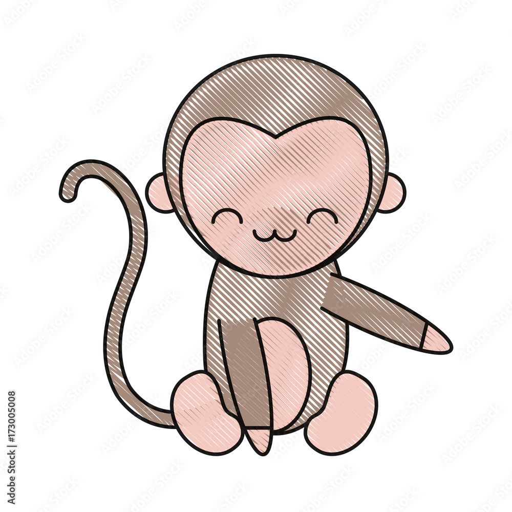 Fototapeta premium cute monkey icon