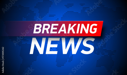 Breaking news background, World Global TV news banner design