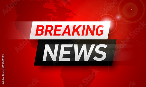 Breaking news background, World Global TV news banner design