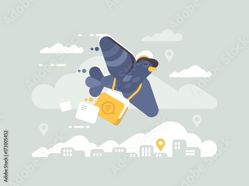 Postage pigeon character