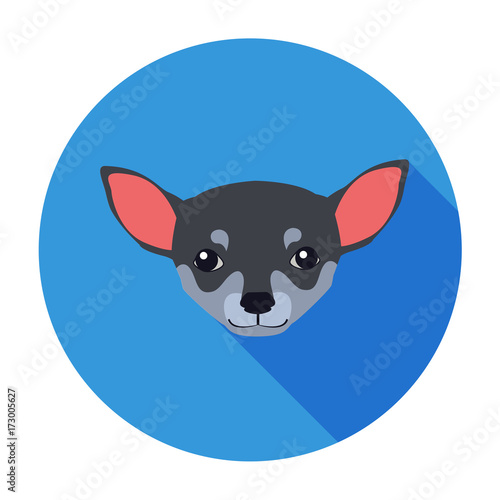Small Muzzle of Chihuahua Dog Cartoon Drawing