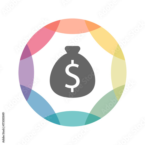 farbiges Icon - Geldsack