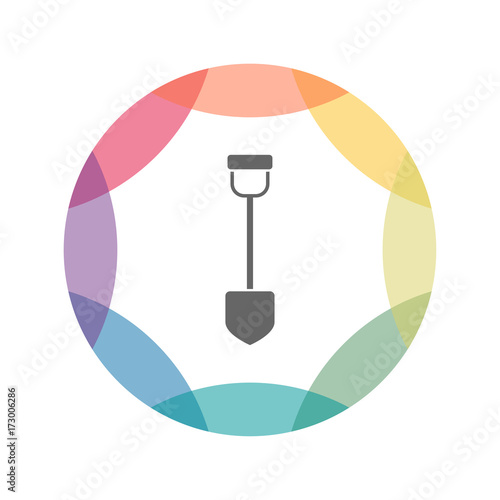 farbiges Icon - Schaufel