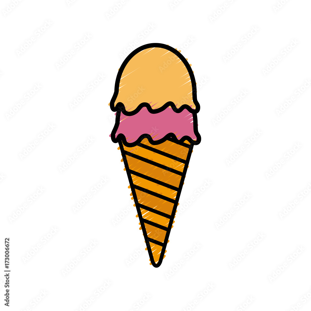 ice cream cone icon vector illustration graphic dsign