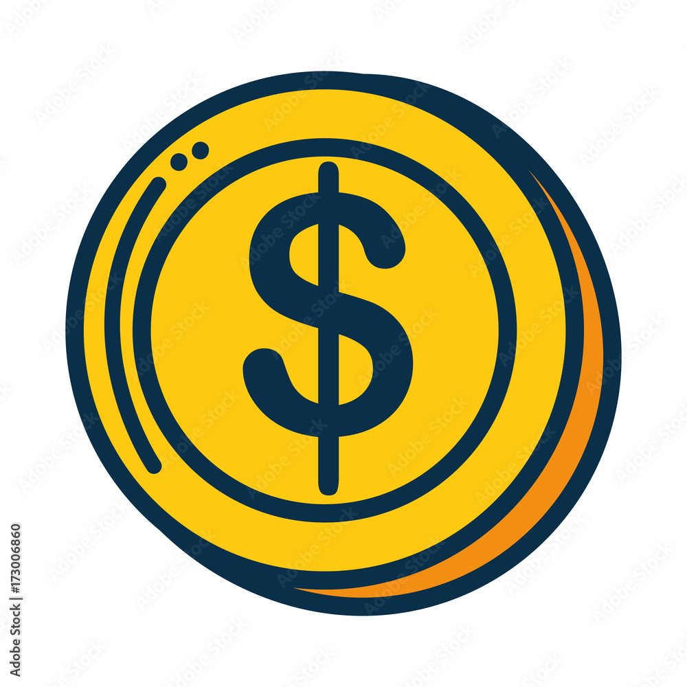 coin money isolated icon coin money isolated icon