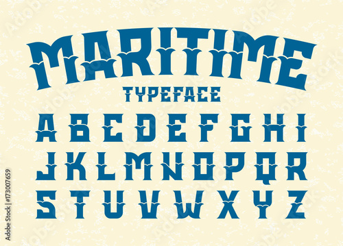 Maritime style typeface  photo