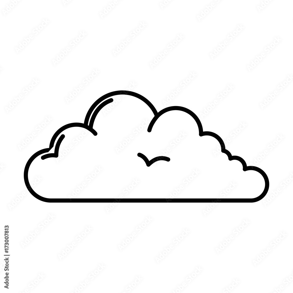 cloud silhouette isolated icon cloud silhouette isolated icon