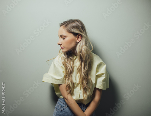 Model Posing in Studio