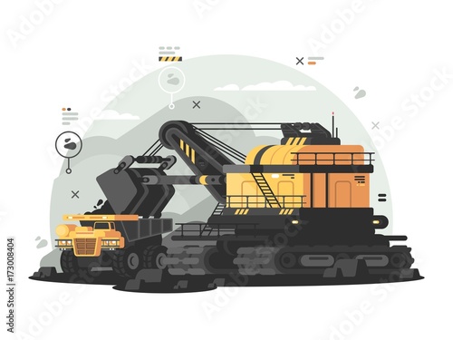 Heavy machinery for coal mining