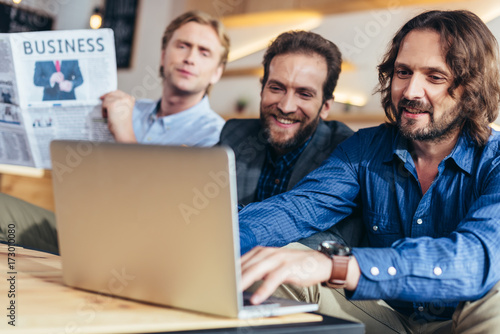 businessmen using laptop