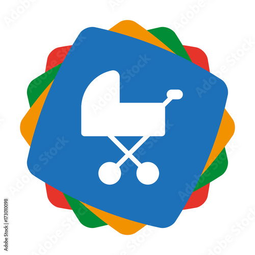 App Icon bunt - Kinderwagen - Buggy
