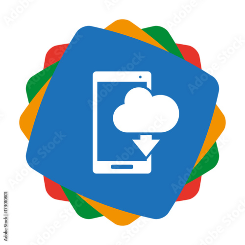 App Icon bunt - Smartphone mit Cloud